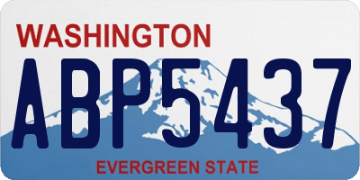 WA license plate ABP5437