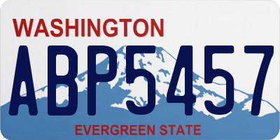WA license plate ABP5457