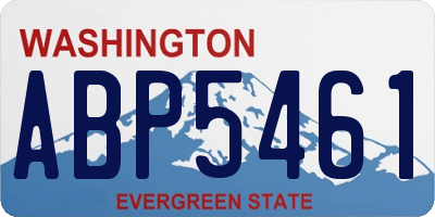 WA license plate ABP5461