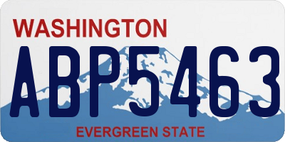 WA license plate ABP5463