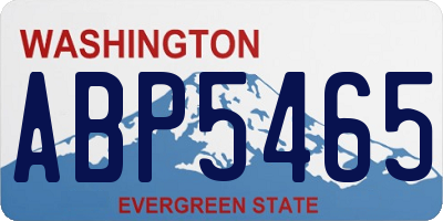 WA license plate ABP5465
