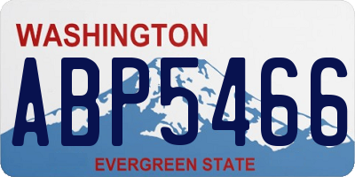 WA license plate ABP5466
