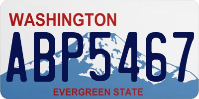 WA license plate ABP5467
