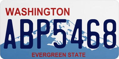 WA license plate ABP5468