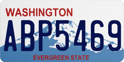WA license plate ABP5469
