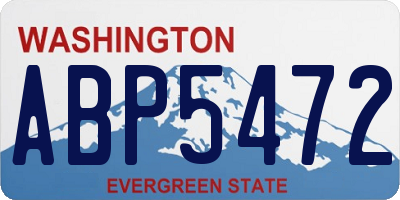 WA license plate ABP5472