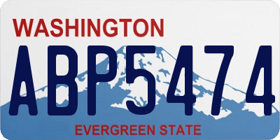 WA license plate ABP5474