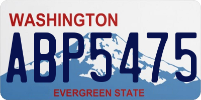 WA license plate ABP5475