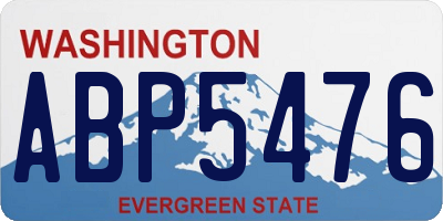 WA license plate ABP5476