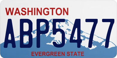 WA license plate ABP5477