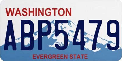 WA license plate ABP5479