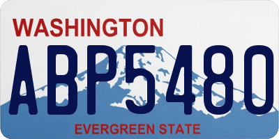 WA license plate ABP5480
