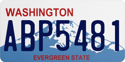 WA license plate ABP5481