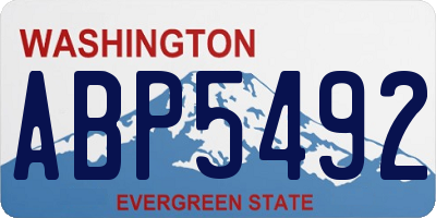 WA license plate ABP5492