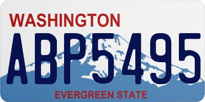 WA license plate ABP5495