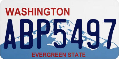 WA license plate ABP5497