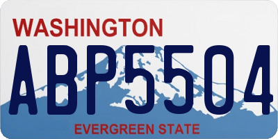 WA license plate ABP5504