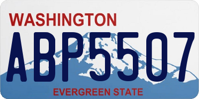WA license plate ABP5507