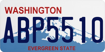 WA license plate ABP5510