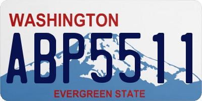 WA license plate ABP5511