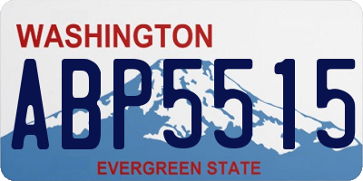 WA license plate ABP5515