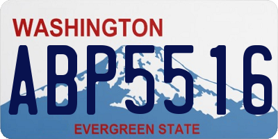 WA license plate ABP5516