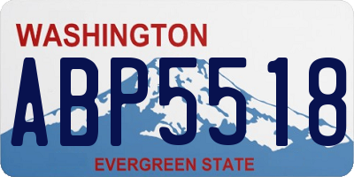 WA license plate ABP5518