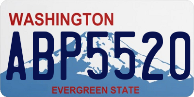 WA license plate ABP5520