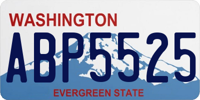 WA license plate ABP5525