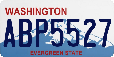 WA license plate ABP5527