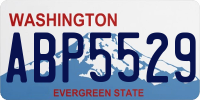 WA license plate ABP5529