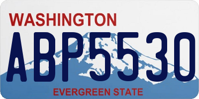 WA license plate ABP5530