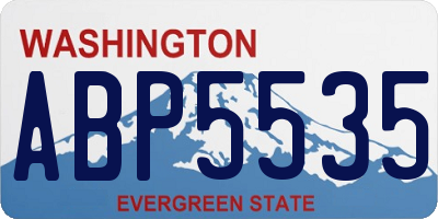 WA license plate ABP5535