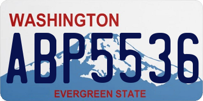 WA license plate ABP5536