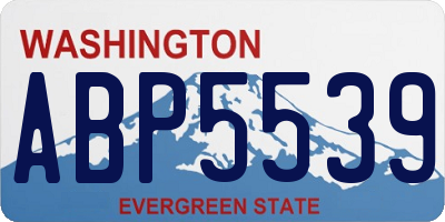 WA license plate ABP5539
