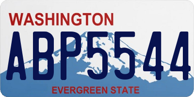 WA license plate ABP5544