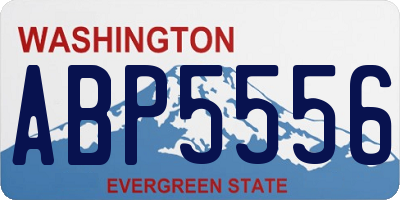 WA license plate ABP5556