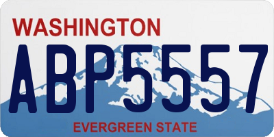 WA license plate ABP5557