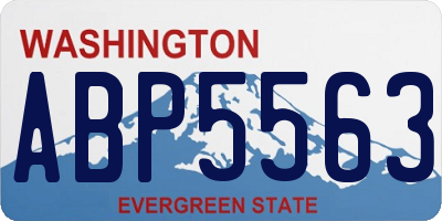 WA license plate ABP5563