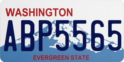 WA license plate ABP5565