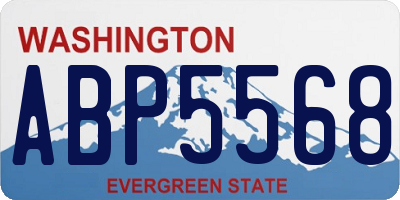 WA license plate ABP5568