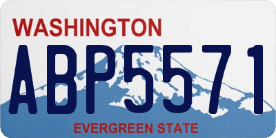 WA license plate ABP5571
