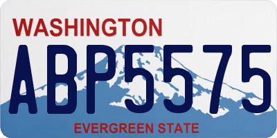 WA license plate ABP5575