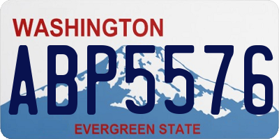 WA license plate ABP5576