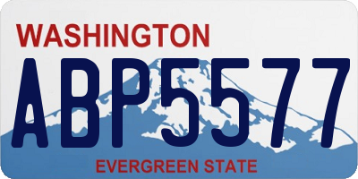 WA license plate ABP5577