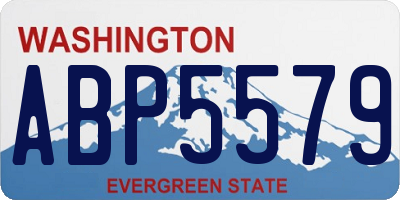 WA license plate ABP5579