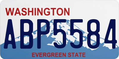 WA license plate ABP5584
