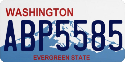 WA license plate ABP5585