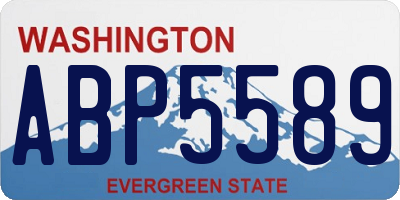 WA license plate ABP5589