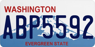 WA license plate ABP5592